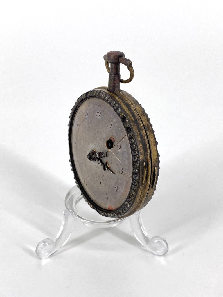 Antike Taschenuhr mit Spindelhemmung und Emaillemalerei von Breguet A Paris, Frankreich um 1800
