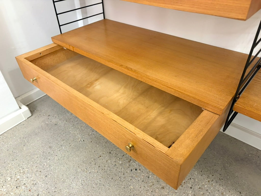 Mid Century Design Regalsystem in Eschenholz von Nisse Strinning, Schweden 1960er