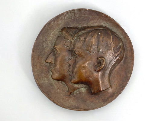 Walter Kalot Bronze Relief Profil Medaille Psalm 133 Berlin Charlottenburg