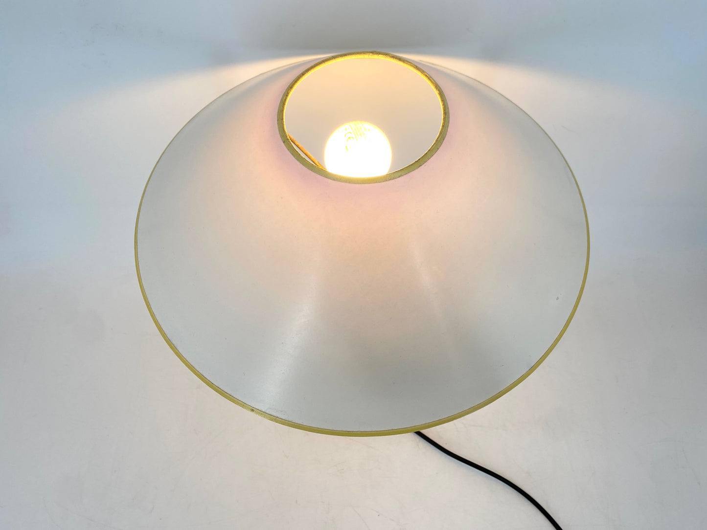 Postmoderne Tischlampe aus unbehandeltem Stahl, 1980er