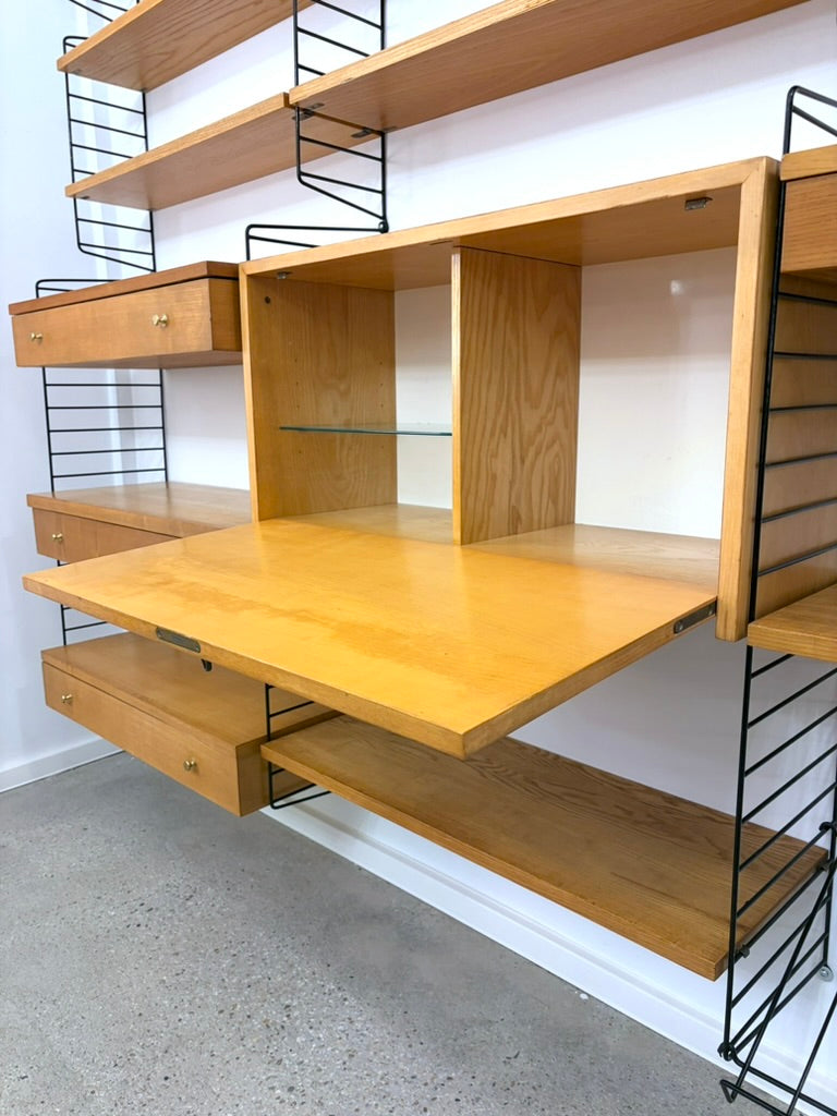 Mid Century Design Regalsystem in Eschenholz von Nisse Strinning, Schweden 1960er