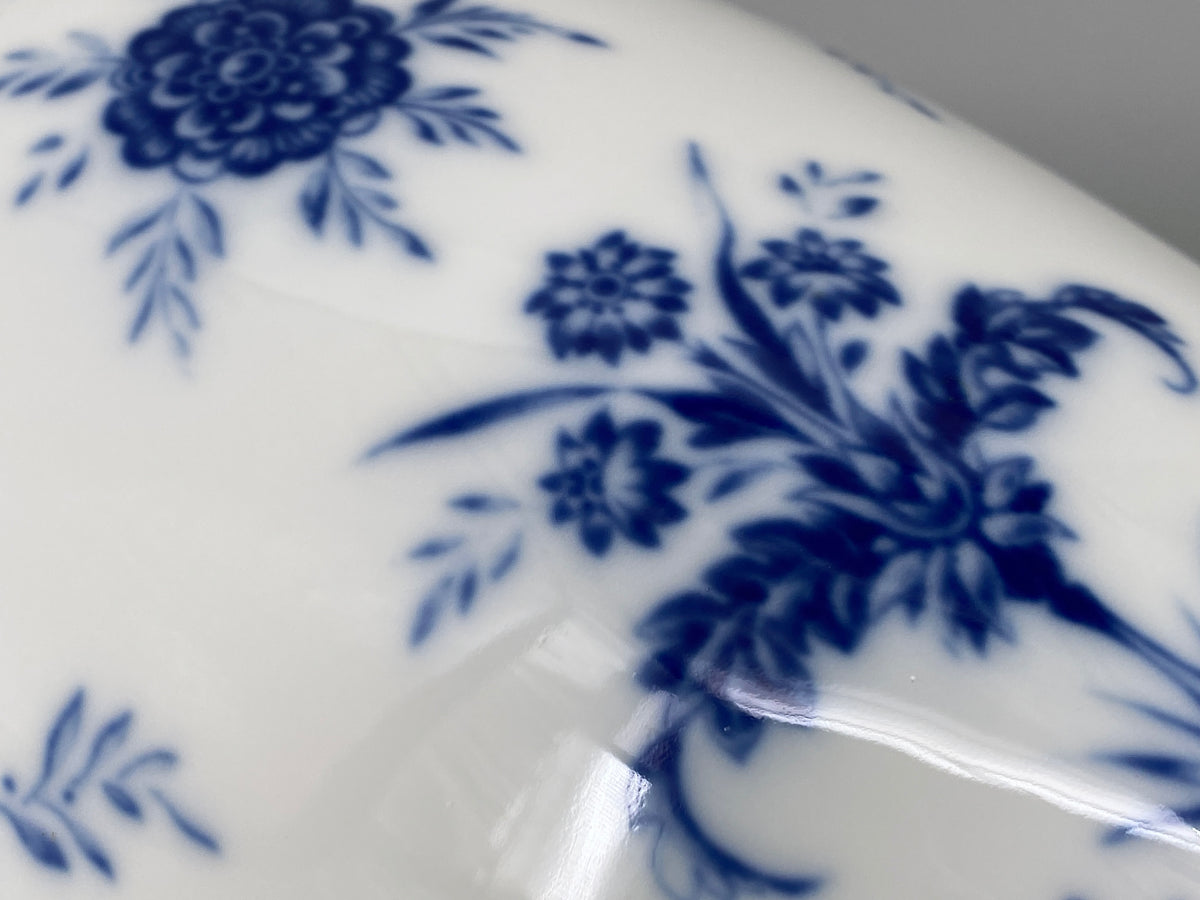 Große Porzellan Vase mit kobaltblauen-Kranichen und Blumenmotiven von Heinrich &Co aus Selb, Bayern, Deutschland 1950er