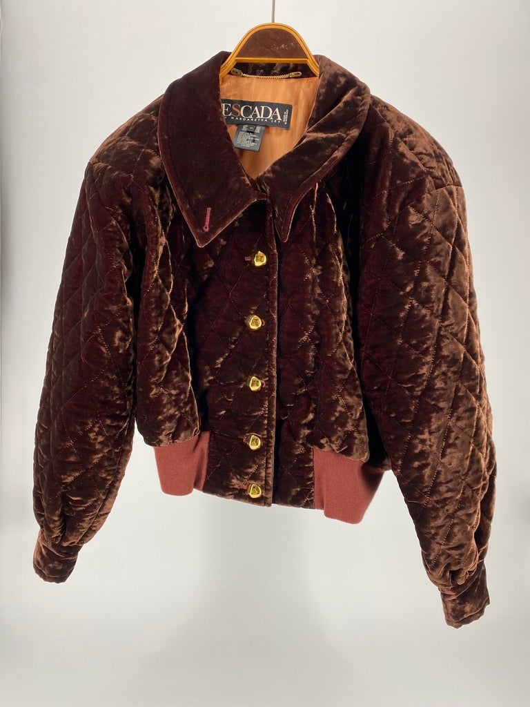 Gesteppte Damenjacke im Bomberjacken-Stil von Escada by Magaretha Ley, Deutschland um 1980