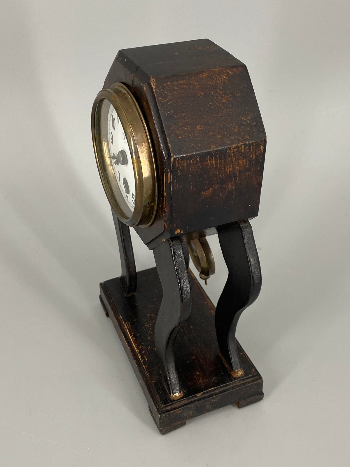 Antike Kaminuhr von Junghans mit W-123 Uhrwerk, Deutschland um 1910