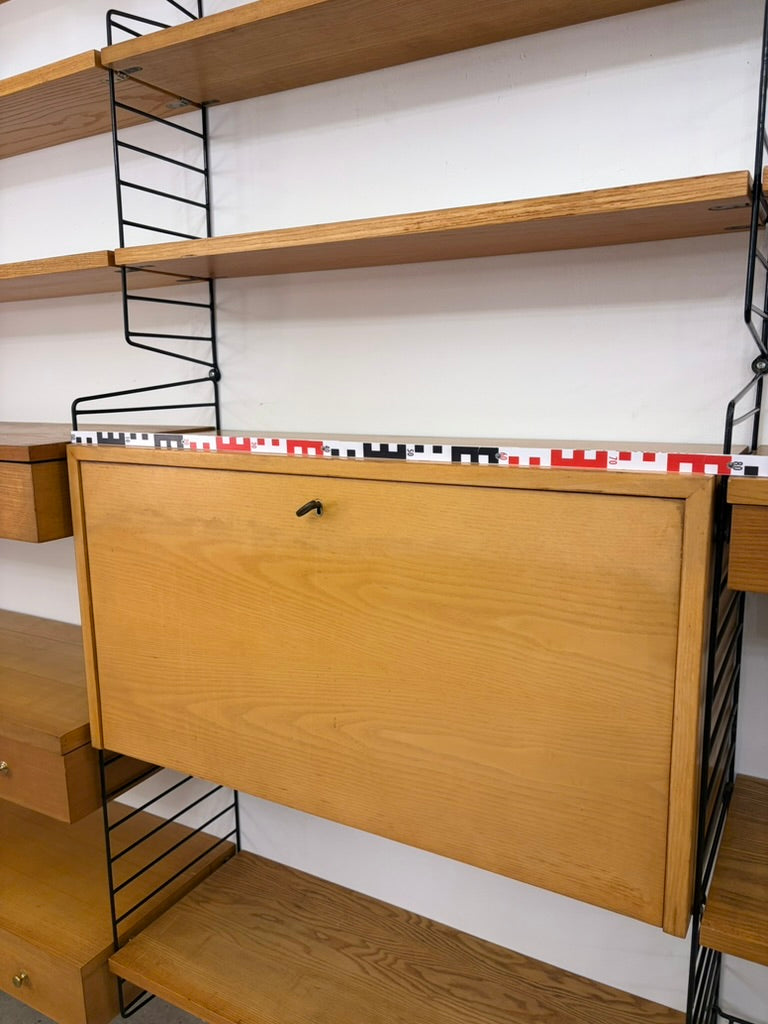 Mid Century Design Regalsystem in Eschenholz von Nisse Strinning, Schweden 1960er