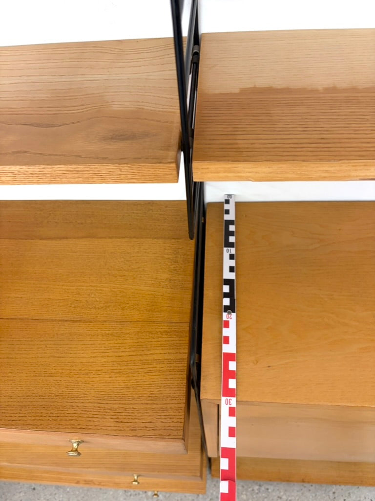 Mid Century Design Regalsystem in Eschenholz von Nisse Strinning, Schweden 1960er