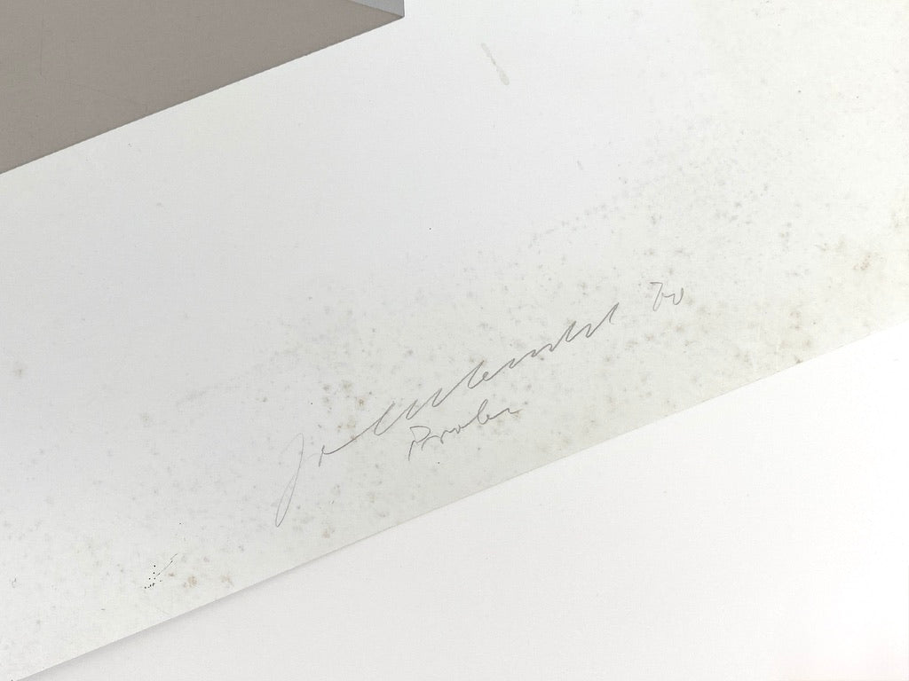 Konkrete Kunst Farbsiebdruck mit Prägedruck von Joachim Albrecht (1913-1997), Deutschland 1970