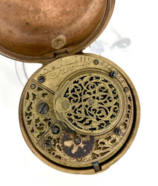 Antike Spindel-Taschenuhr, vermutlich aus London um 1800