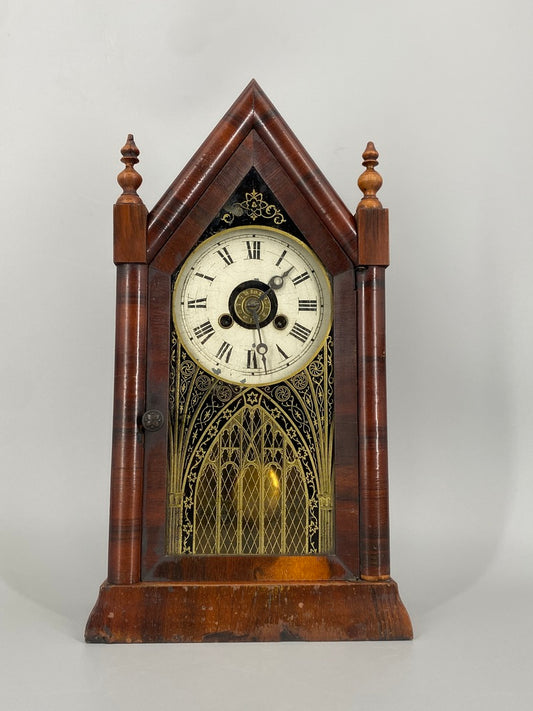 "Steeple Clock" im neugotischen Stil von Jerome Manufacturing Co. USA, 1890