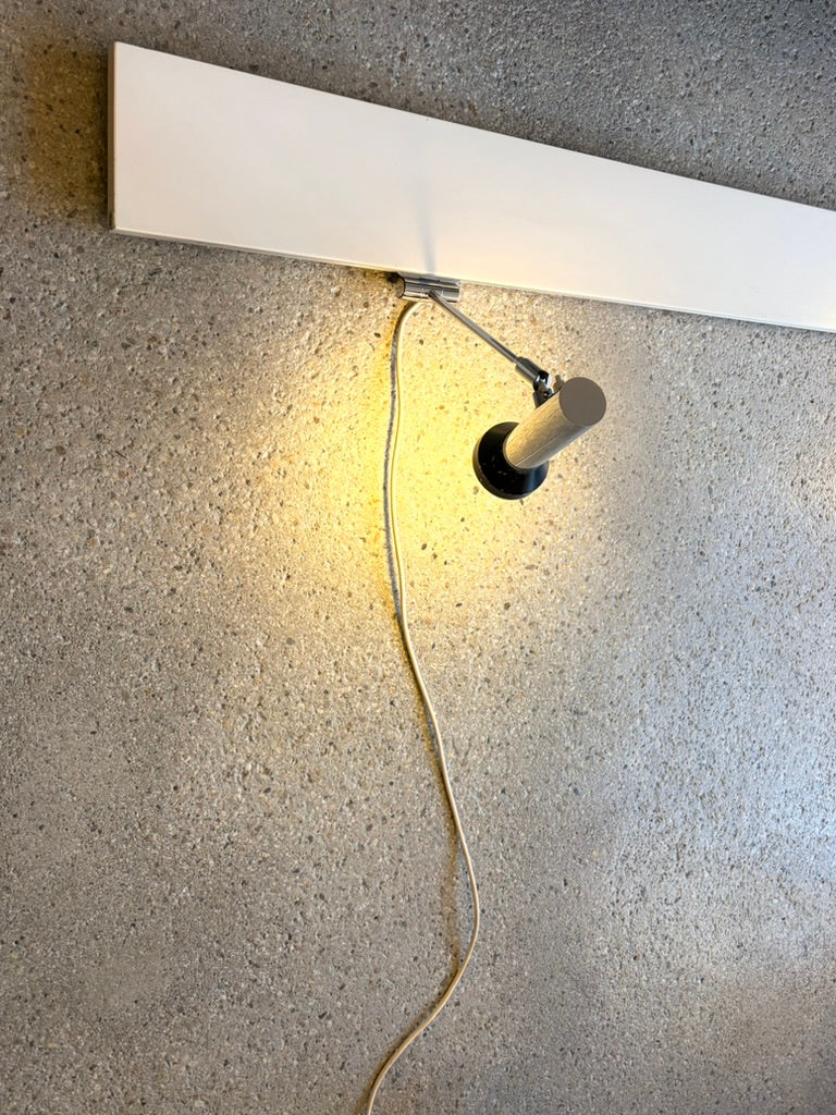 Space Age Design Wandschiene mit zwei Leselampen-Spots von STAFF, Deutschland 1970er