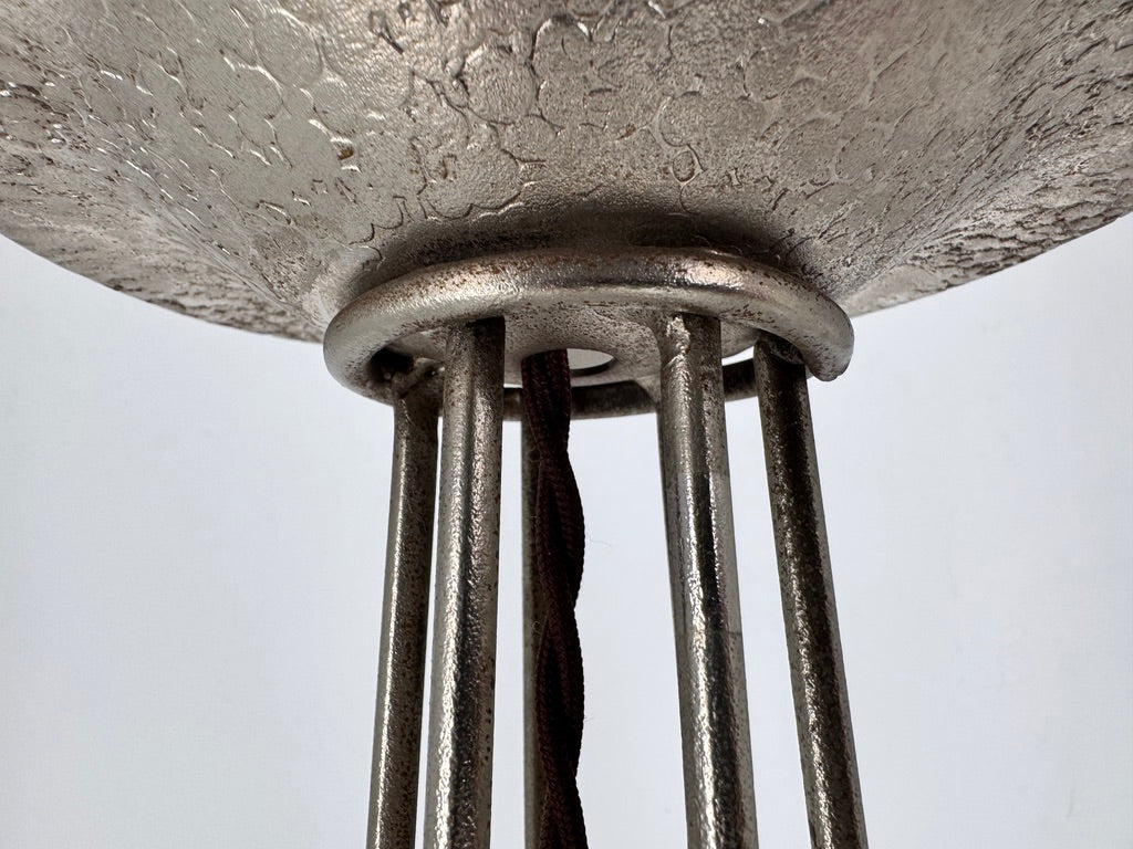 Art Deco Kronleuchter mit Glasglocken von Dégué, Frankreich um 1930