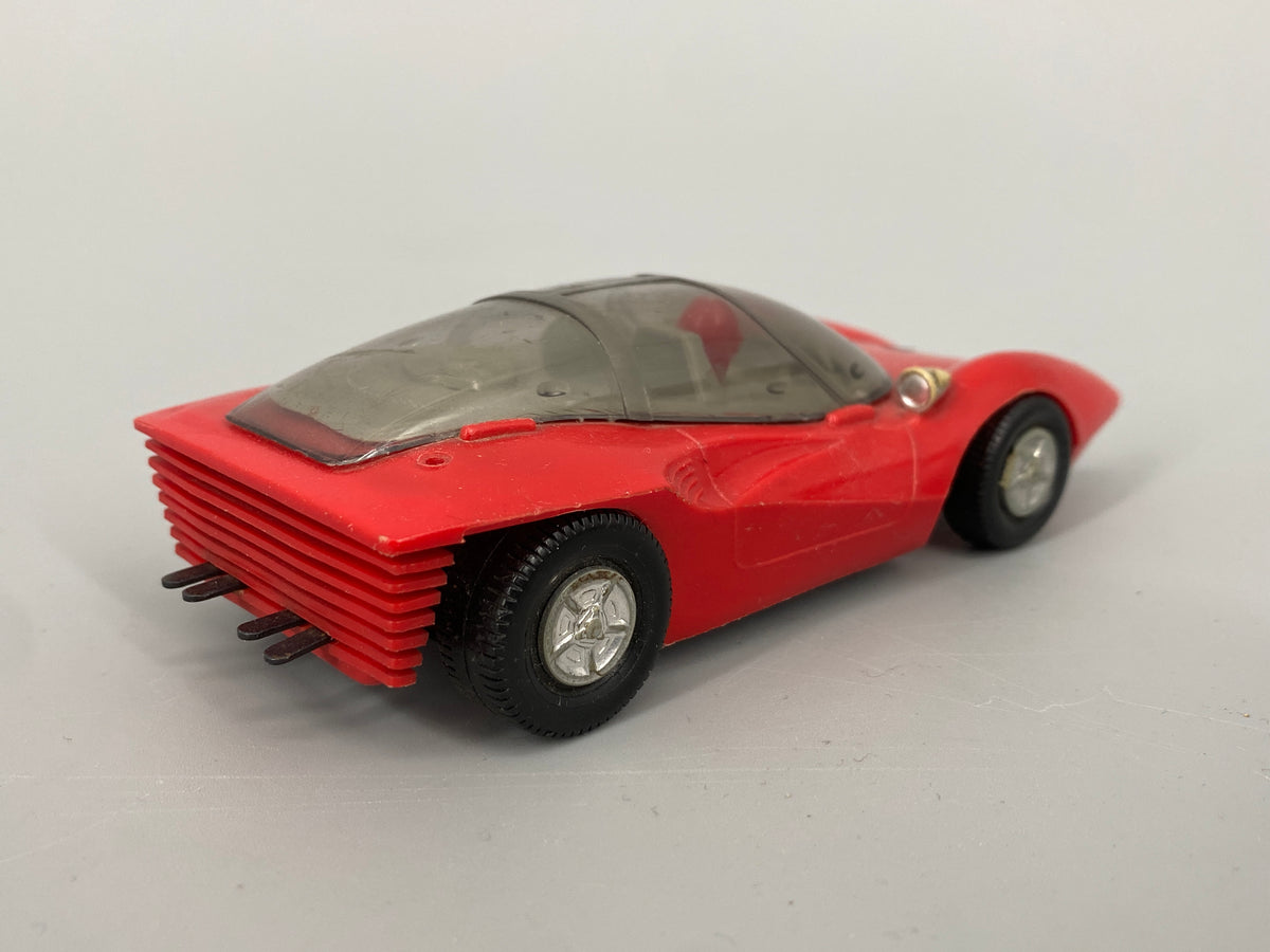 Spielzeug-Auto Ferrari P5 (Rot) 1:32 von der VEB Prefo Dresden in der seltenen Friktions-Version, DDR 1970er