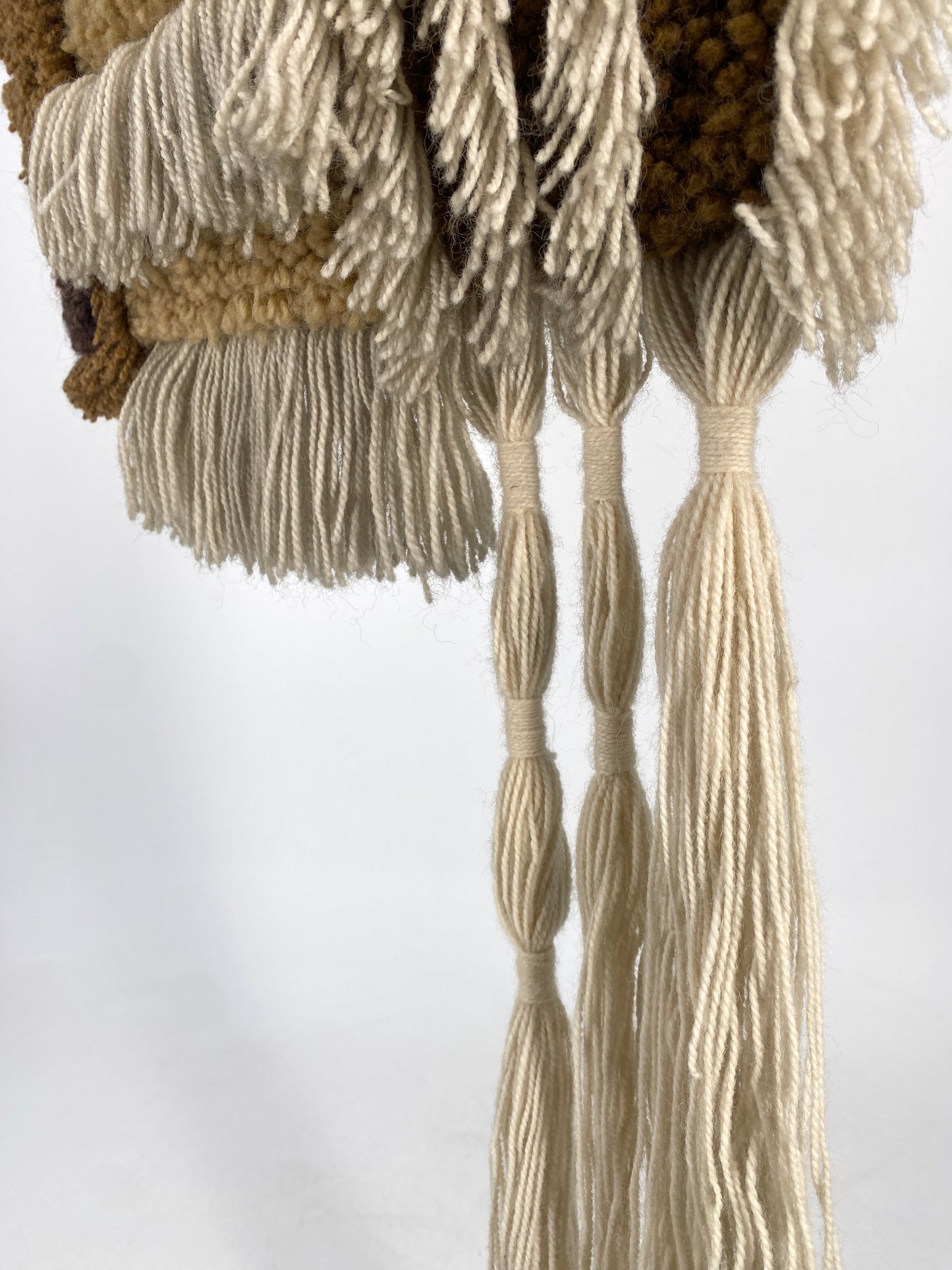 Vintage Wandteppich / Wandbild, handgeknüpft, Deutschland 1960er