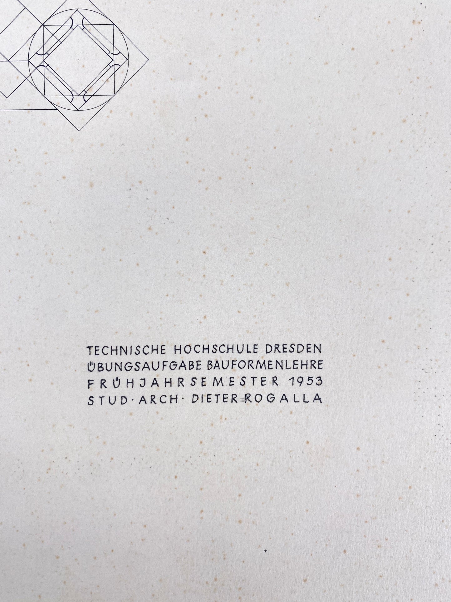 Zeichnung von Dieter Rogalla "Gotischer Wimperg", Deutschland, 1953