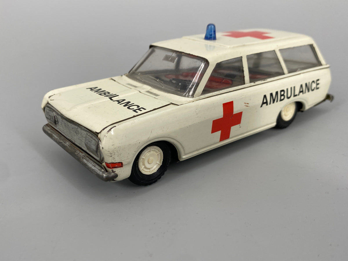 3 Modellautos, Skoda, Opel Rekord, Opel Caravan aus West/Ostdeutschland um 1960