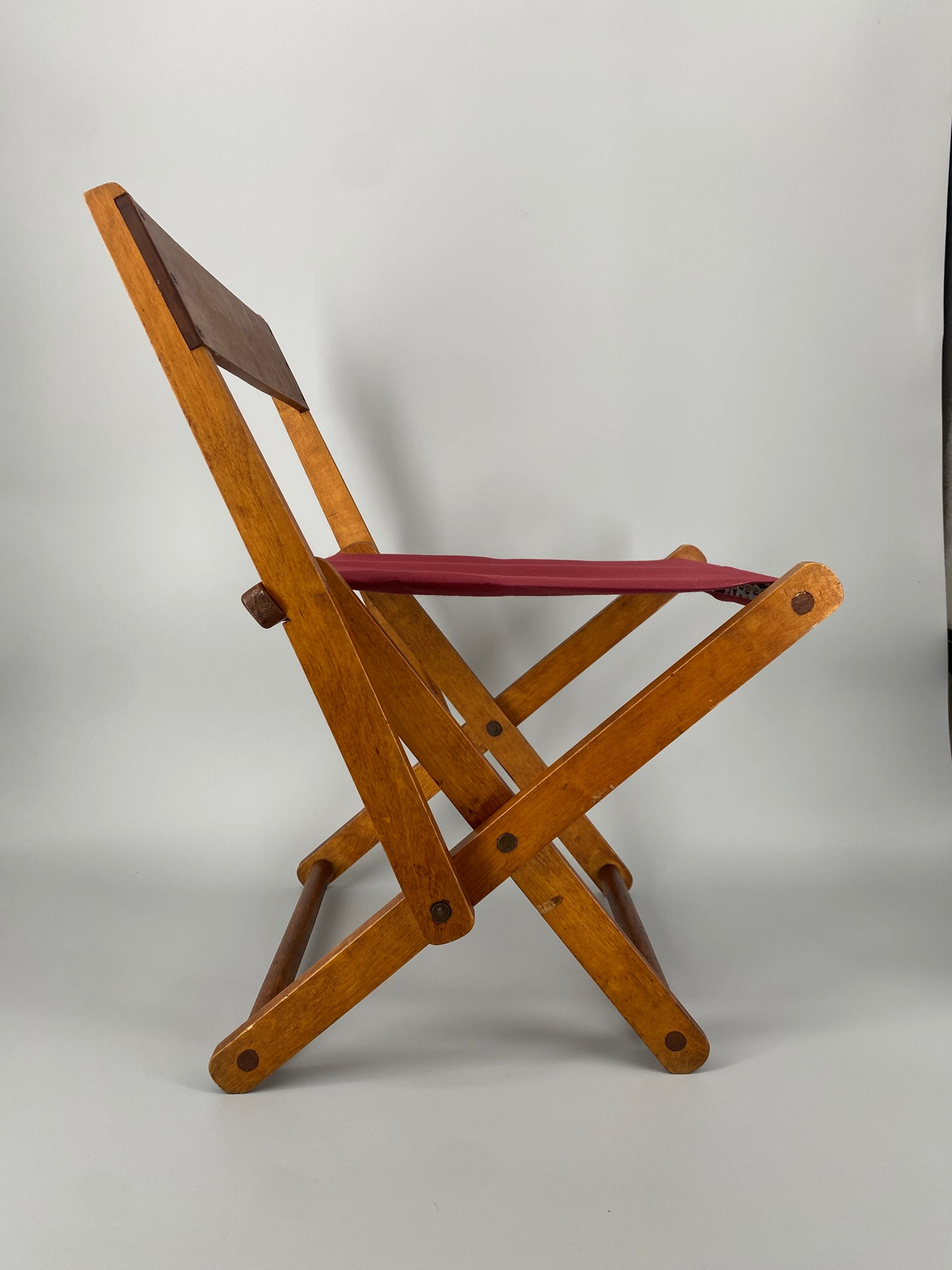 Vintage Klappstuhl aus Holz um 1950