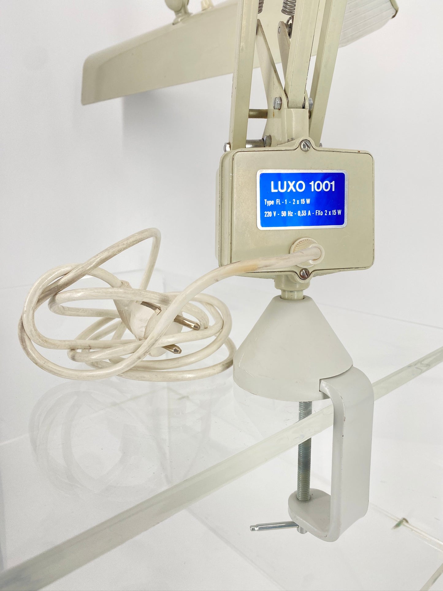 Schreibtischlampe 1001  mit zwei Neonröhren von LUXO, Norwegen 1970er