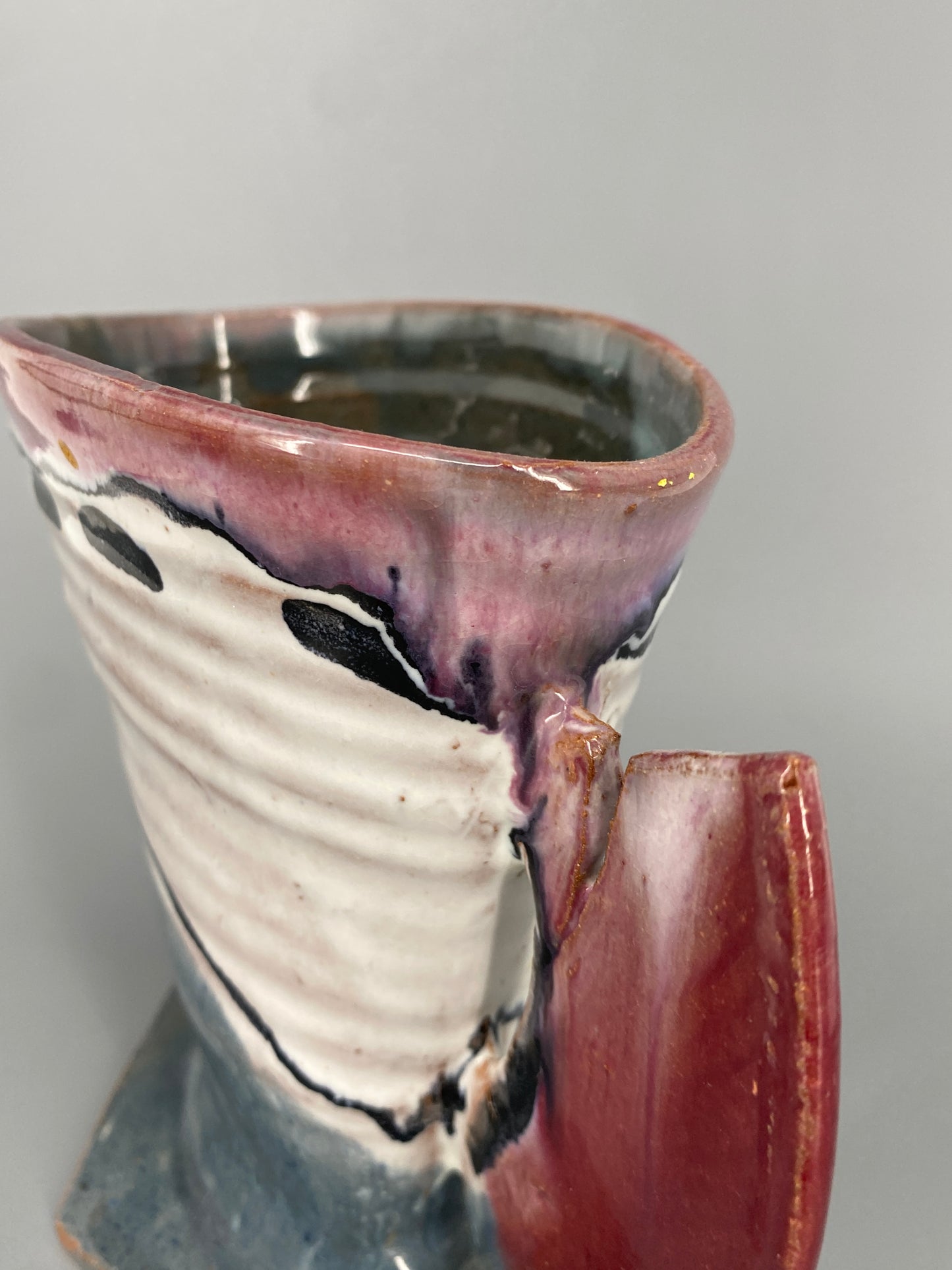 Kunstobjekt / Henkel-Vase von Christina Renker, 1995