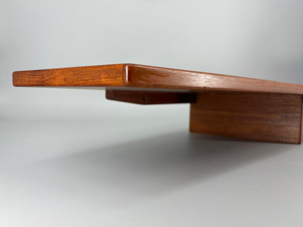 Mid Century Design Wandkonsole mit zwei Schubläden aus Teakholz, Dänemark um 1960