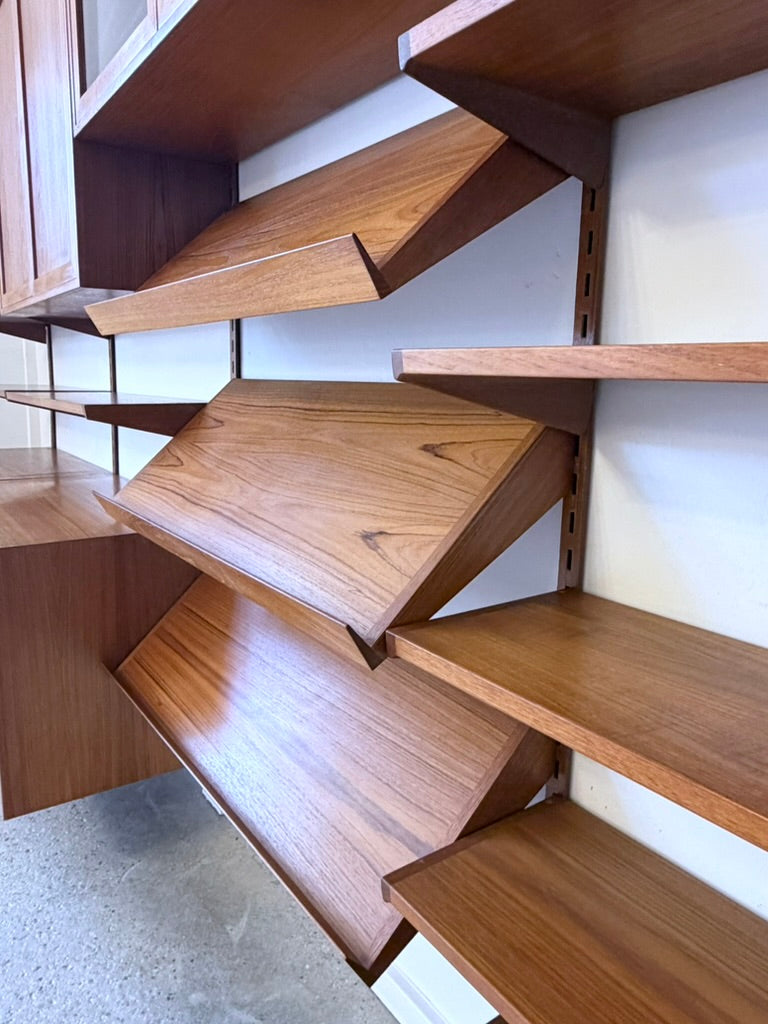 Großes Regalsystem in Teak von Kai Kristiansen für FM Møbler, Dänemark 1960er