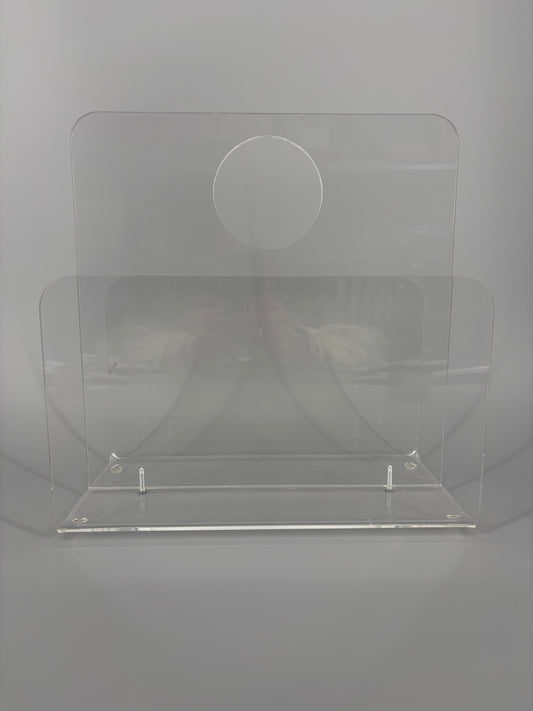 Space Age Zeitungsständer aus Acrylglas, 1970er