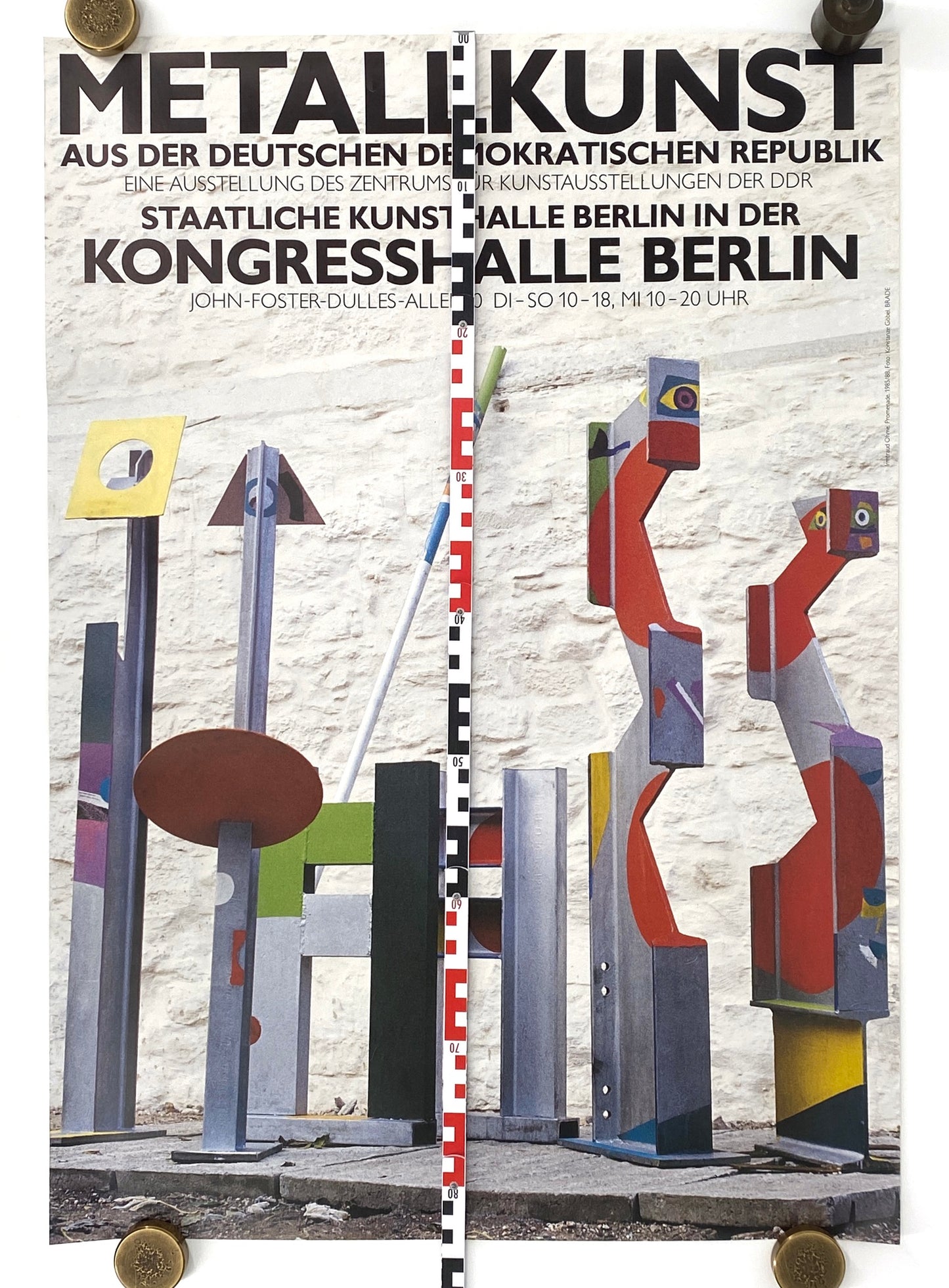 Ausstellungsplakat „Metallkunst aus der Deutschen Demokratischen Republik“  in der Staatliche Kunsthalle Berlin, DDR 1989