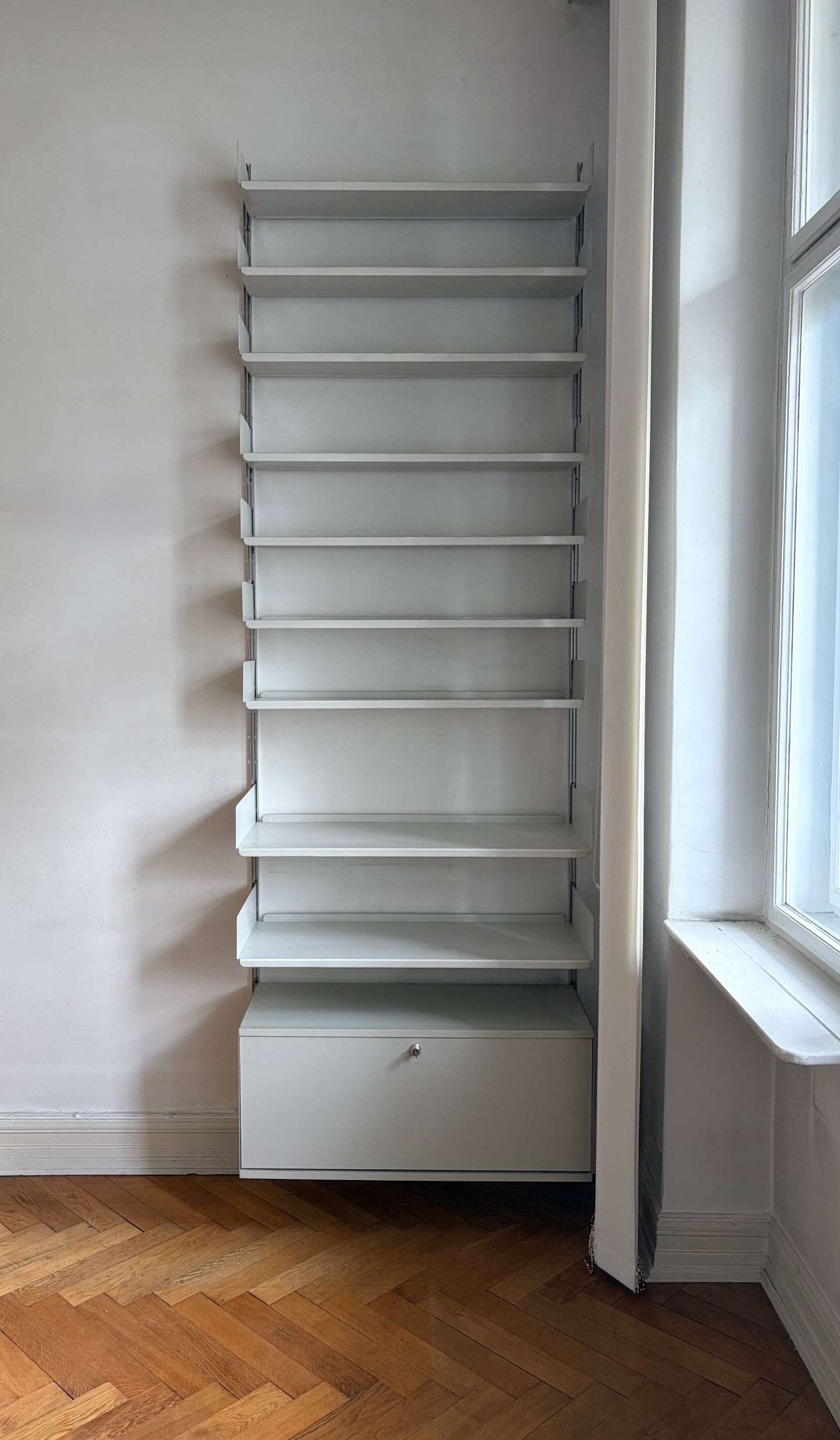 #1 Regalsystem von Dieter Rams für Vitsoe mit 9 Regalböden, Deutschland 1960er