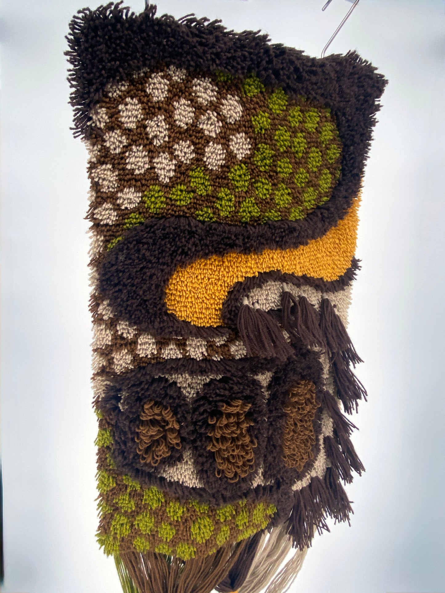 Vintage Wandteppich / Wandbehang, handgeknüpft, Deutschland um 1960