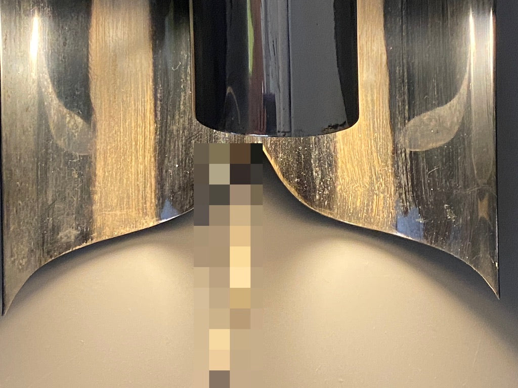 Versilberte Wandlampe im brutalistischen Stil, seltene Prototypen von Lechleitner Leuchten, Deutschland