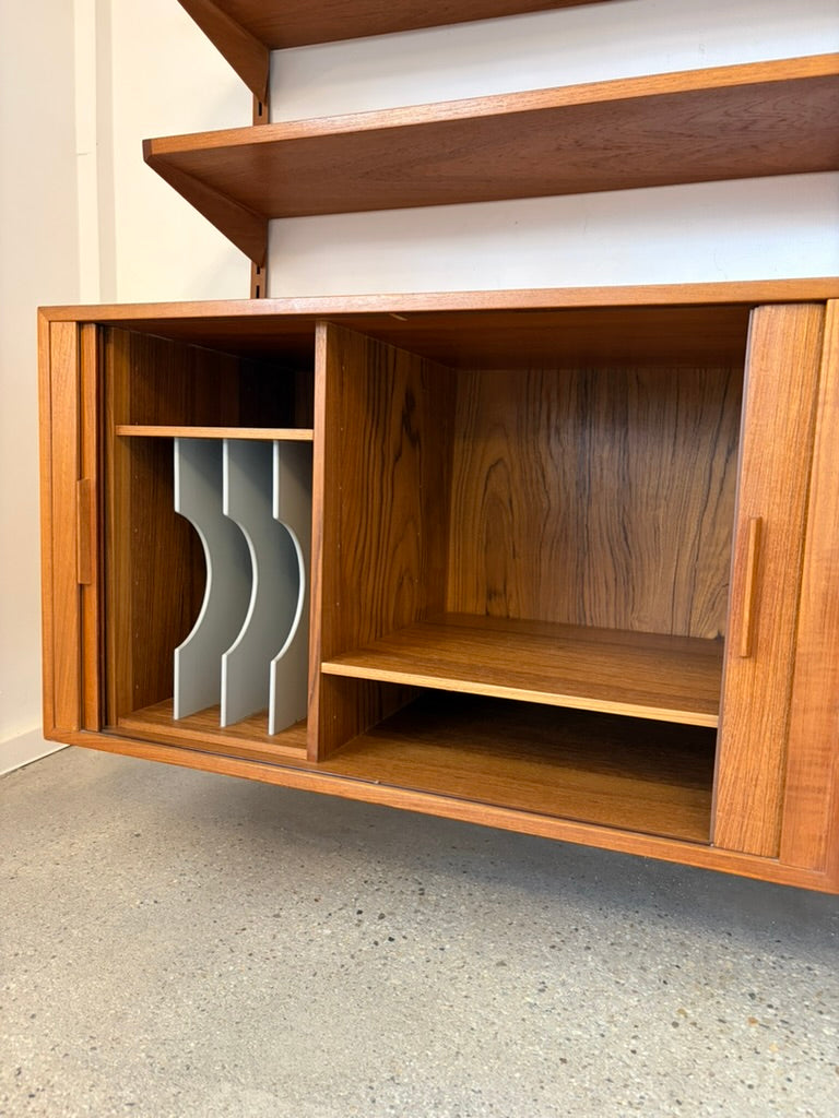 Großes Regalsystem in Teak von Kai Kristiansen für FM Møbler, Dänemark 1960er