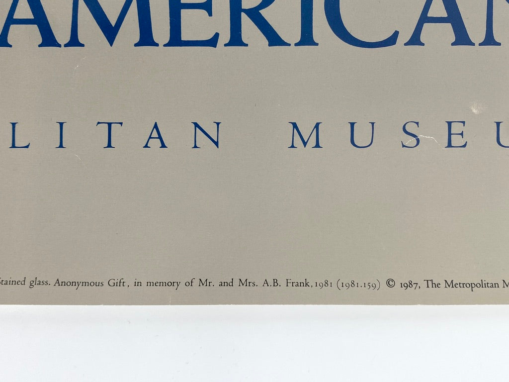 Ausstellungsplakat anlässlich der Eröffnung des "America Wing" des Metropolitan Museum, New York USA 1987