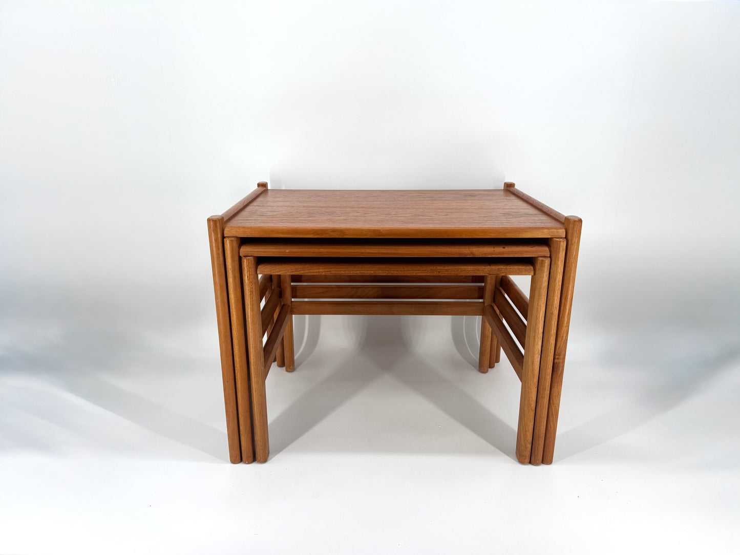 3 Satztische aus Teakholz, Mid Century Design 1960er