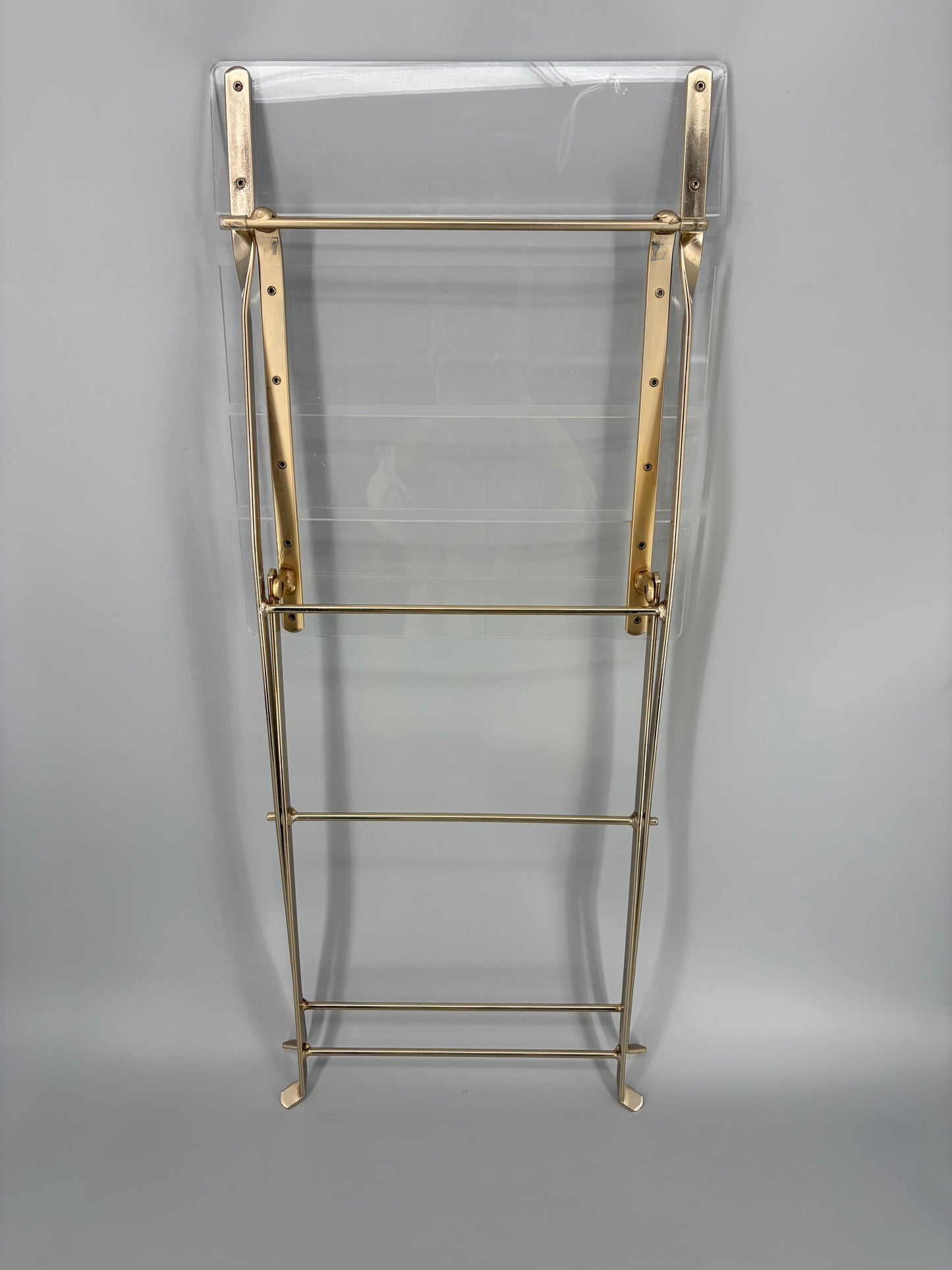 Transparenter Klappstuhl im Hollywood Regency Design von Yonel Lebovici und Bernard Berthet für Marais International, Frankreich 1973