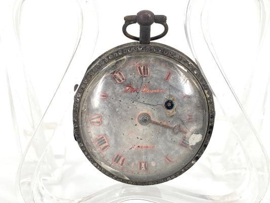 Antike Spindeluhr von Vaucher- Geneve mit Brandschaden, Schweiz um 1780-1830