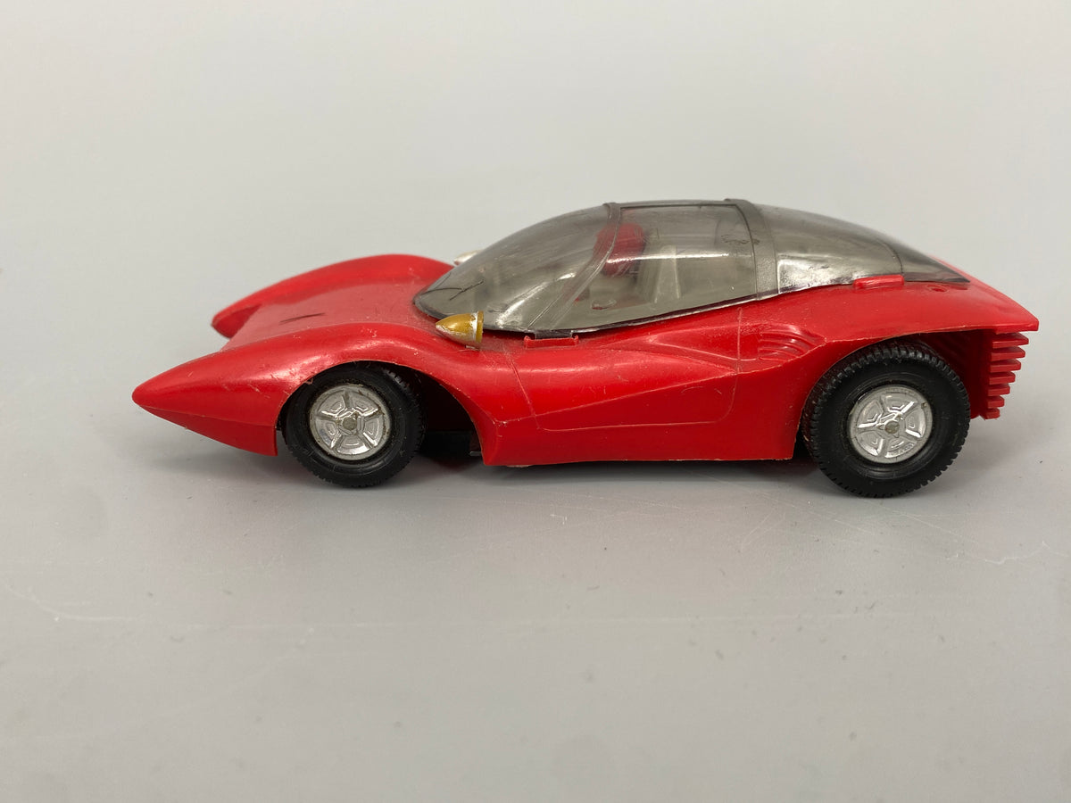 Spielzeug-Auto Ferrari P5 (Rot) 1:32 von der VEB Prefo Dresden in der seltenen Friktions-Version, DDR 1970er