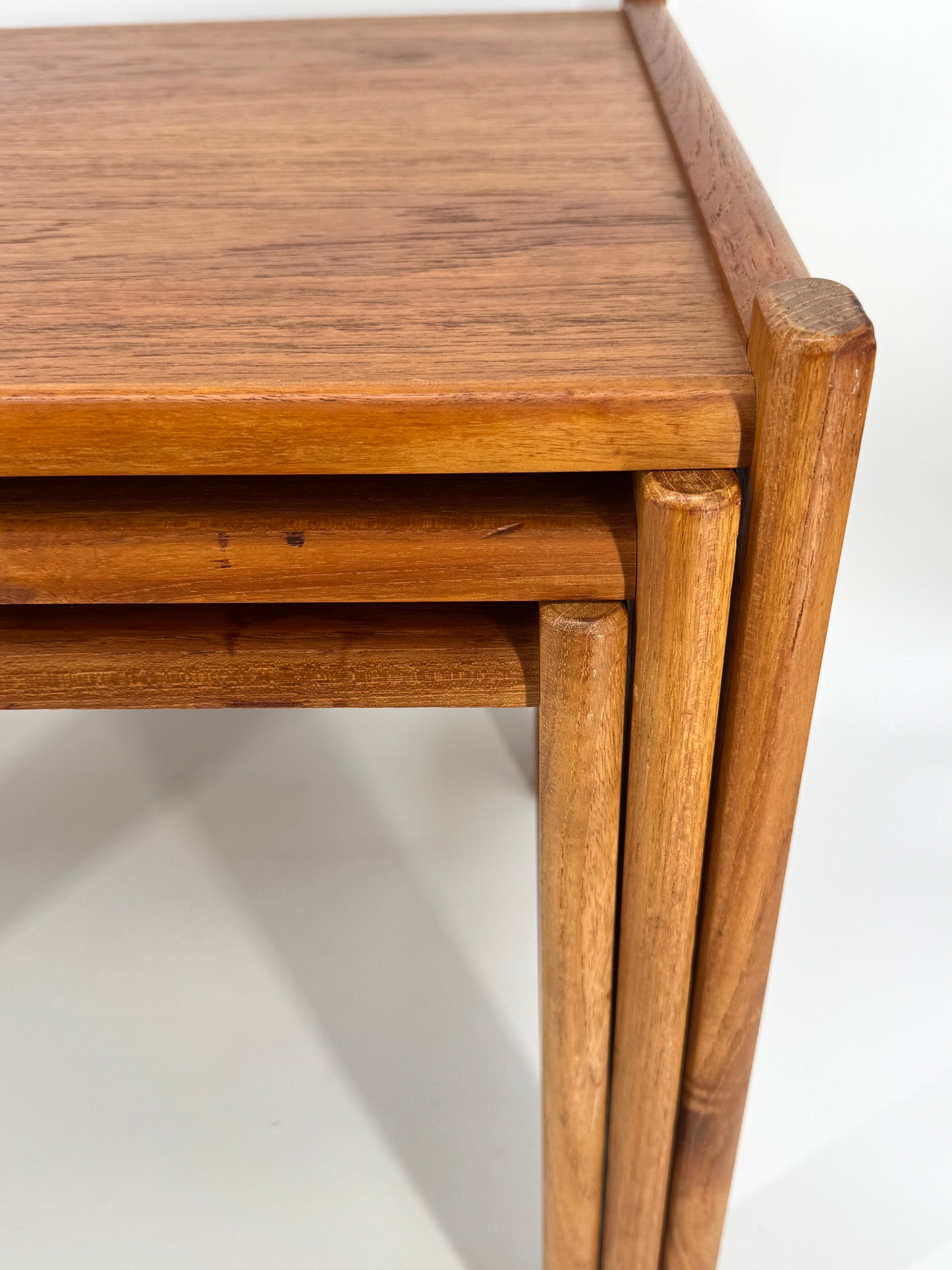 3 Satztische aus Teakholz, Mid Century Design 1960er