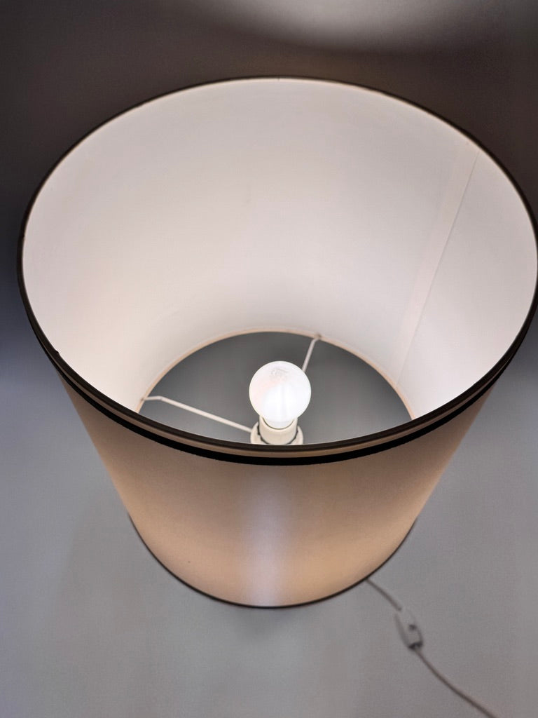 Tischlampe mit Stoffschirm und Sockel aus Onyx, um 1960/1970