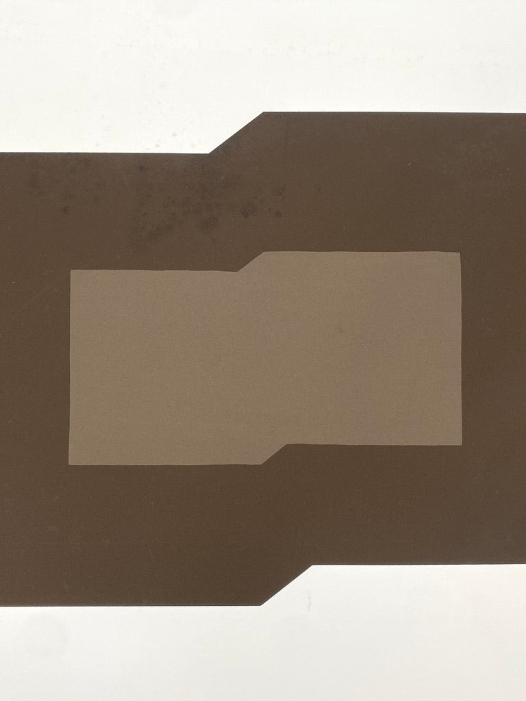 Beidseitig bedruckte Konkrete Kunst Druckgrafik von Joachim Albrecht (1913‒1997), Deutschland um 1970