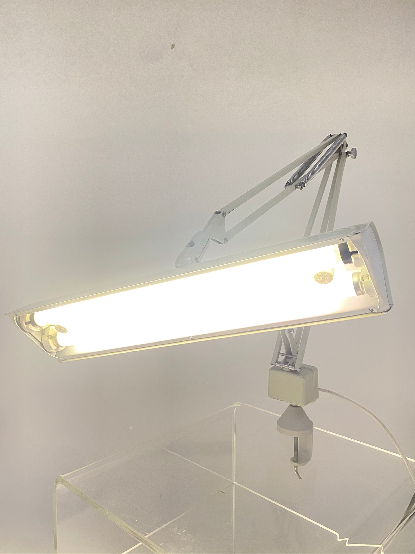 Schreibtischlampe 1001  mit zwei Neonröhren von LUXO, Norwegen 1970er