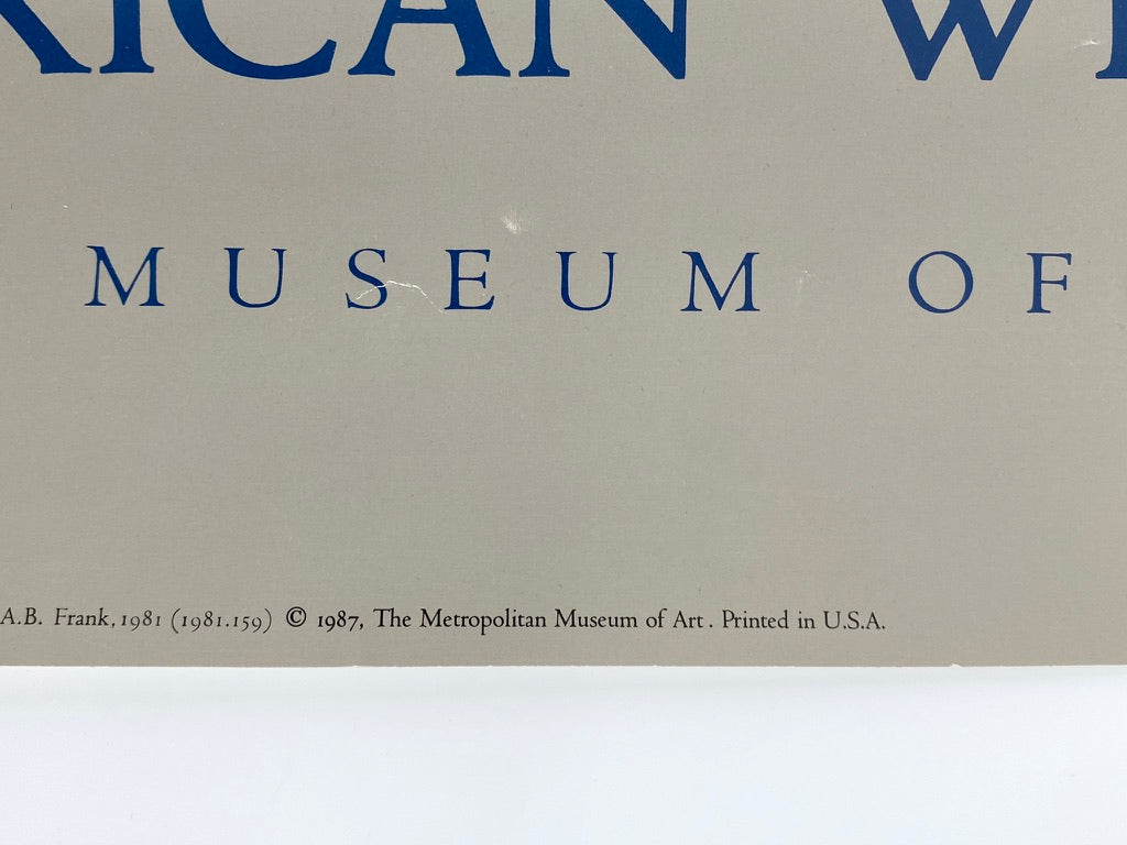 Ausstellungsplakat anlässlich der Eröffnung des "America Wing" des Metropolitan Museum, New York USA 1987