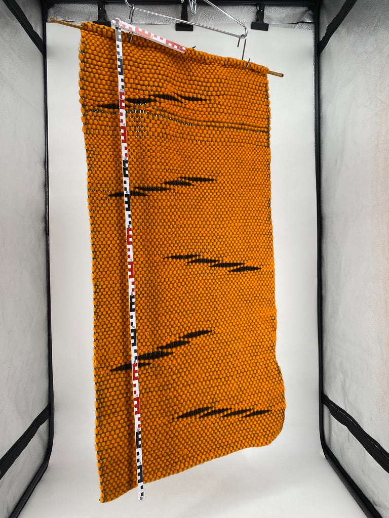 Vintage Wandbehang / Wandteppich in Orange, Deutschland 1960er