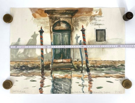"Venedig Plakat" nach einem Aquarellgemälde der Wiener Künstlerin Lisl Spurny, gestempelt, Österreich 1980er