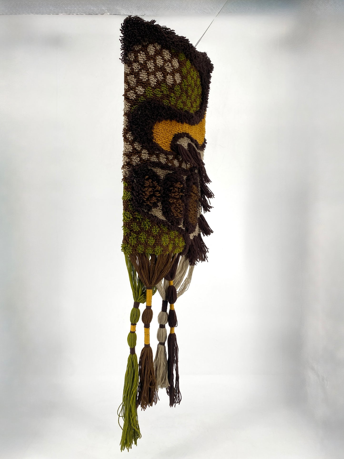 Vintage Wandteppich / Wandbehang, handgeknüpft, Deutschland um 1960