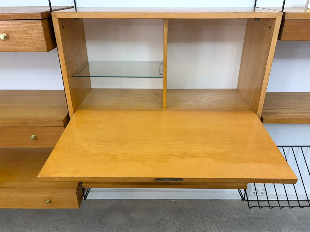 Mid Century Design Regalsystem in Eschenholz von Nisse Strinning, Schweden 1960er