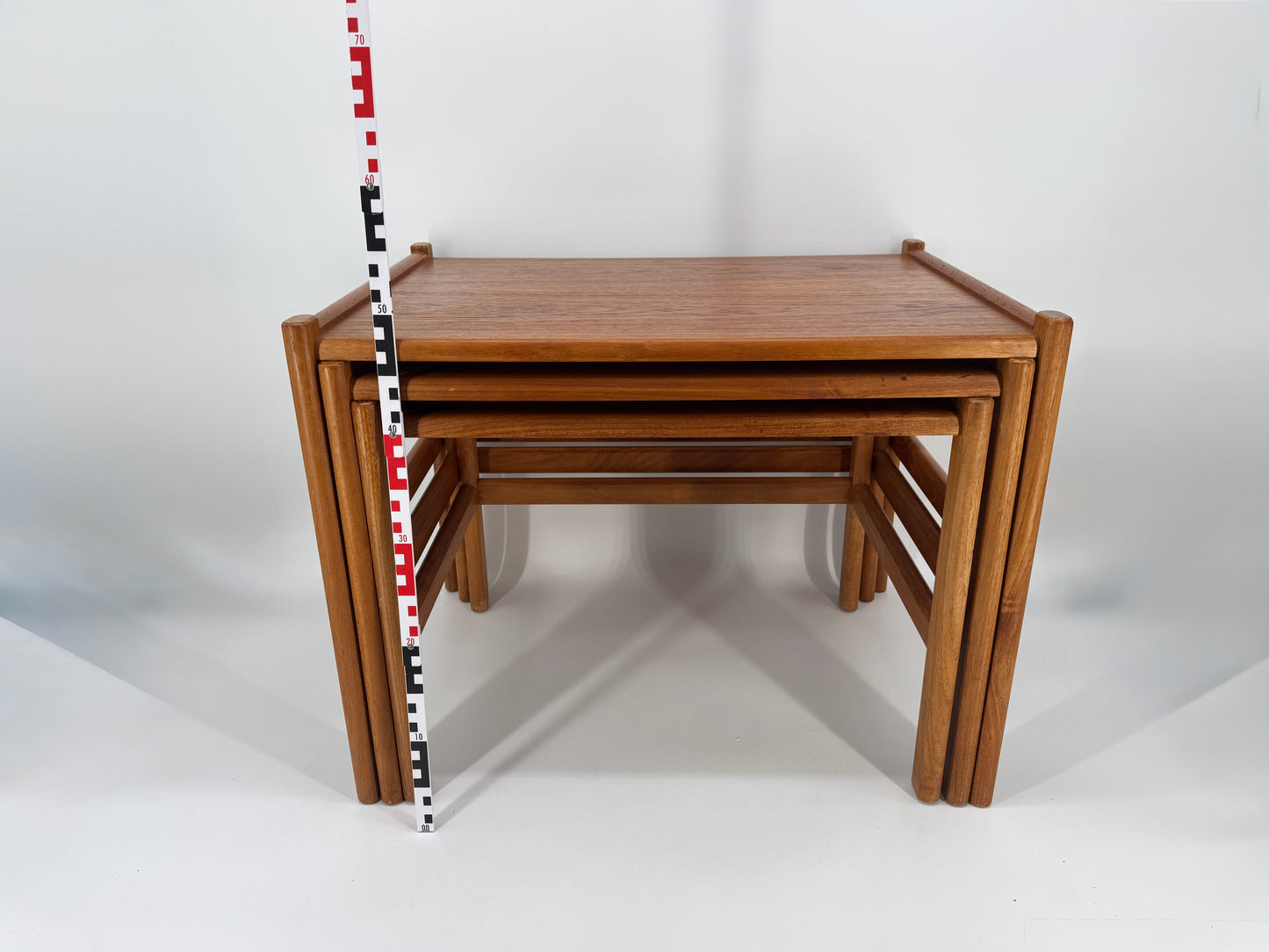 3 Satztische aus Teakholz, Mid Century Design 1960er