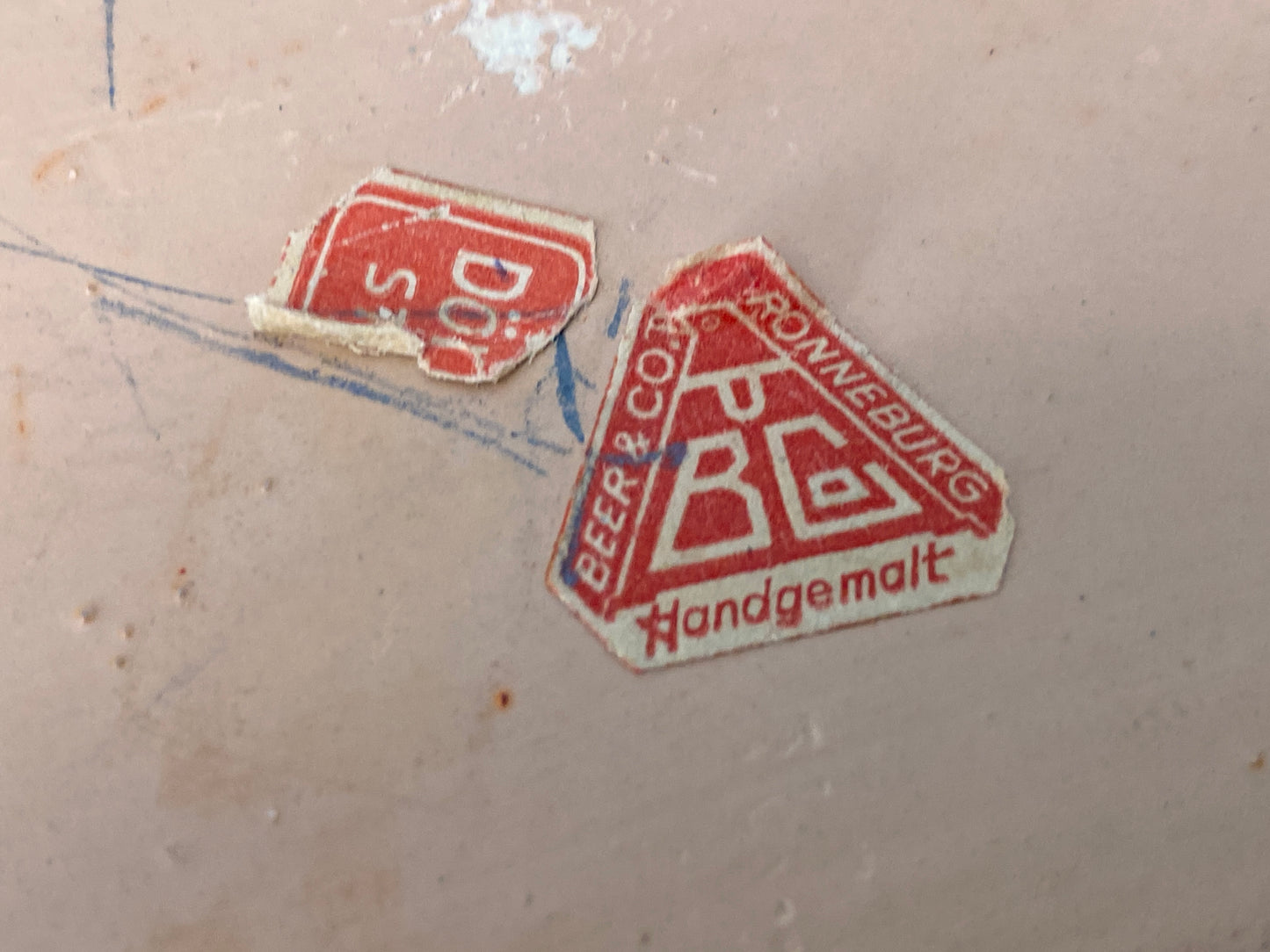 Spanschachtel mit volkstümlichem Brautpaar, handbemalt von Beer & Co, Ronneburg, DDR 1960er