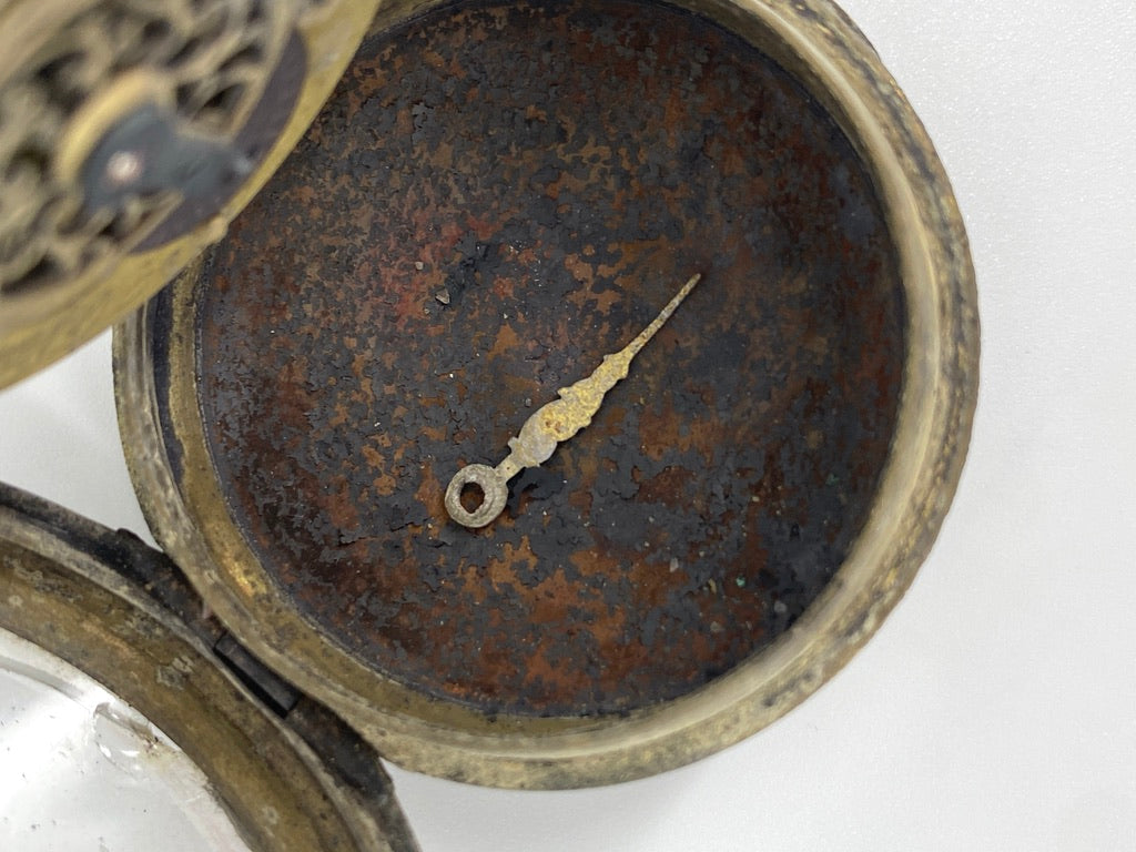 Antike Spindeluhr von Vaucher- Geneve mit Brandschaden, Schweiz um 1780-1830