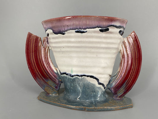 Kunstobjekt / Henkel-Vase von Christina Renker, 1995