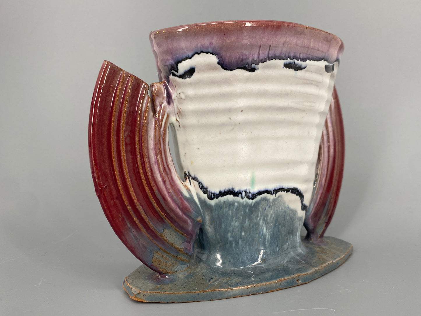 Kunstobjekt / Henkel-Vase von Christina Renker, 1995