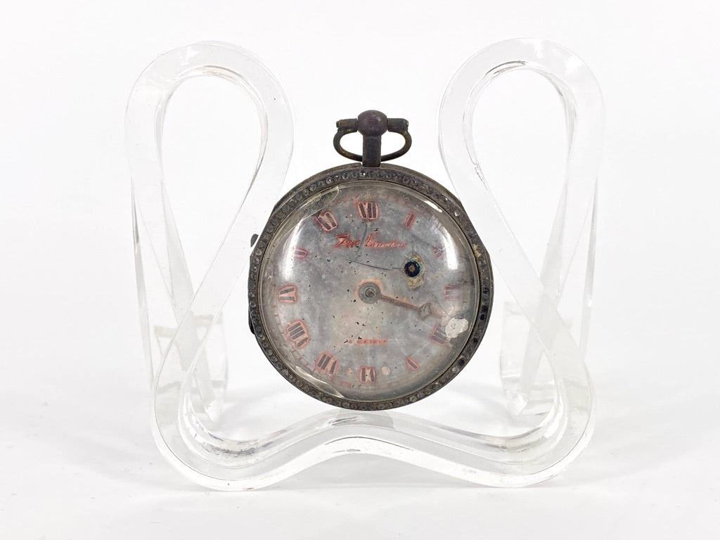 Antike Spindeluhr von Vaucher- Geneve mit Brandschaden, Schweiz um 1780-1830